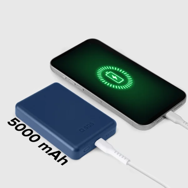 Powerbank SBS TEBB5000MAG1CB 5000 mAh compatible with MagSafe - blueeng