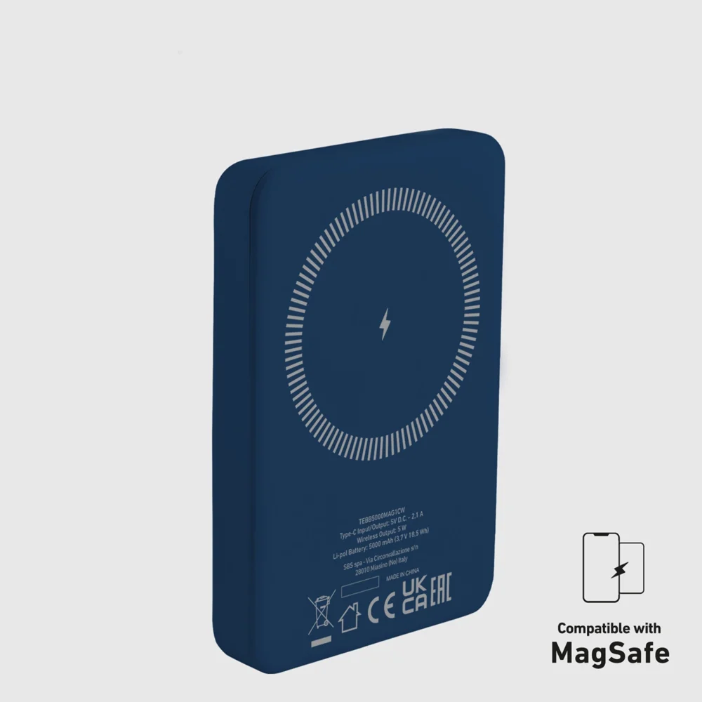Powerbank SBS TEBB5000MAG1CB 5000 mAh compatible with MagSafe - blueeng
