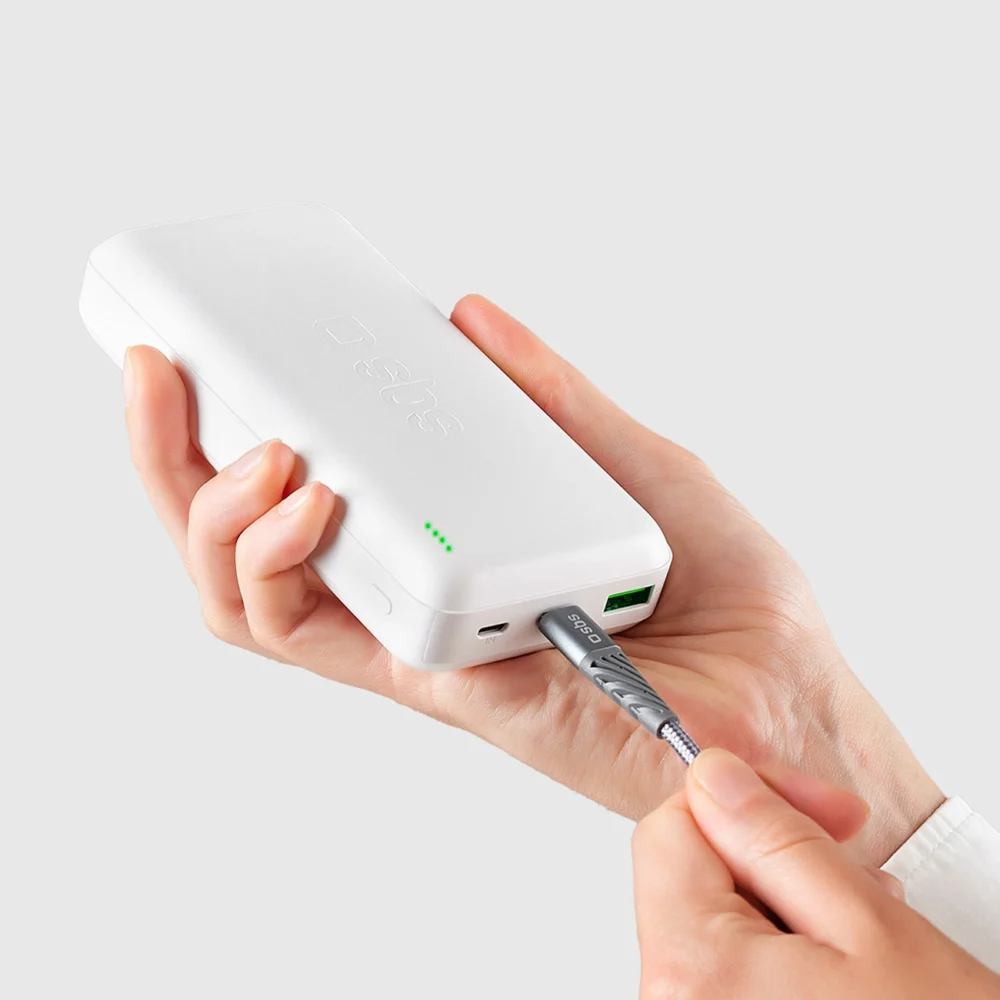 Powerbank SBS TTBB20000PD20W 20000 mAh 20W Power Delivery with MicroUSB, USB-C, USB-A - whiteeng