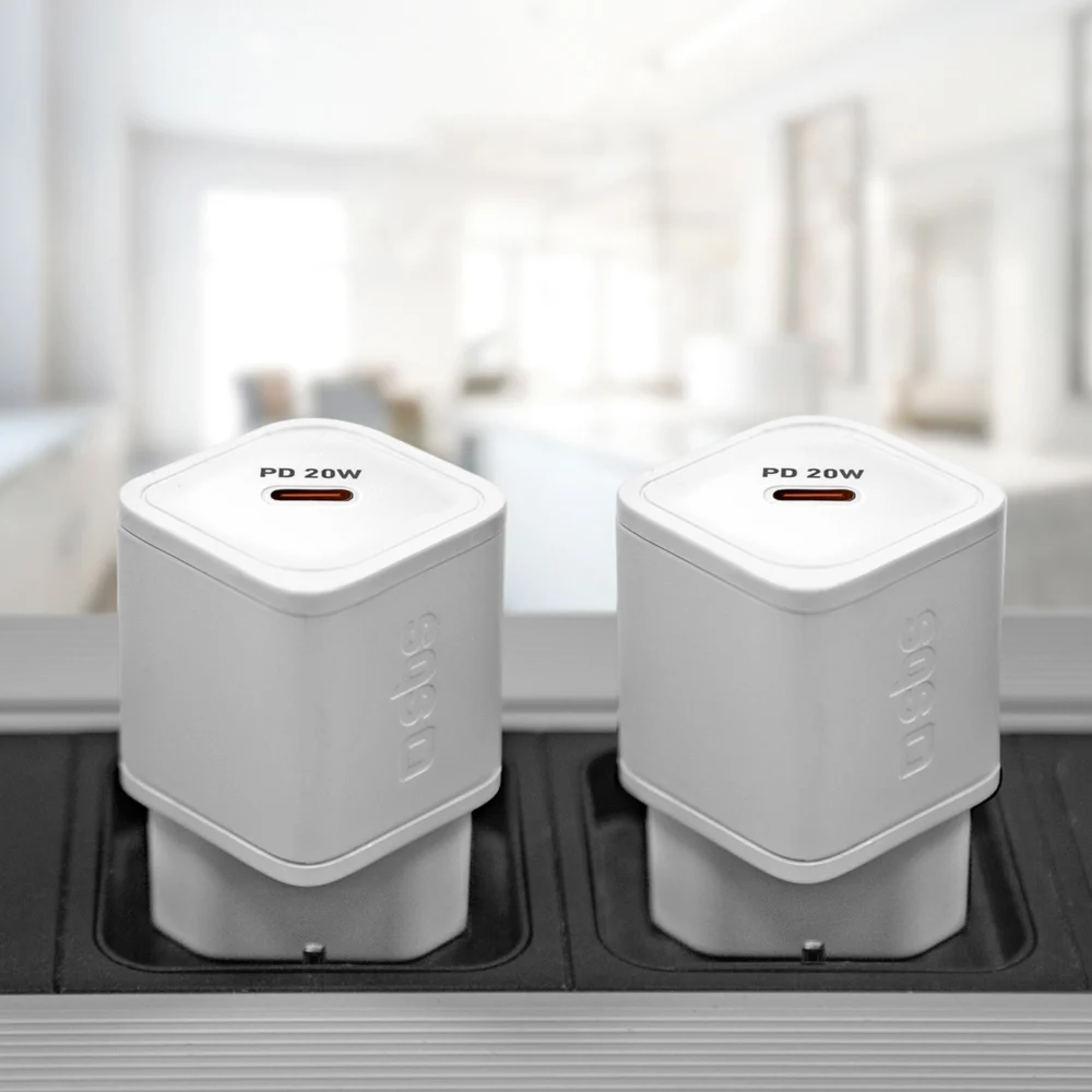 SBS TETRGAN1C20W 20W GaN Wall Charger with Power Delivery - Whiteeng