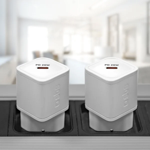 SBS TETRGAN1C20W 20W GaN Wall Charger with Power Delivery - Whiteeng