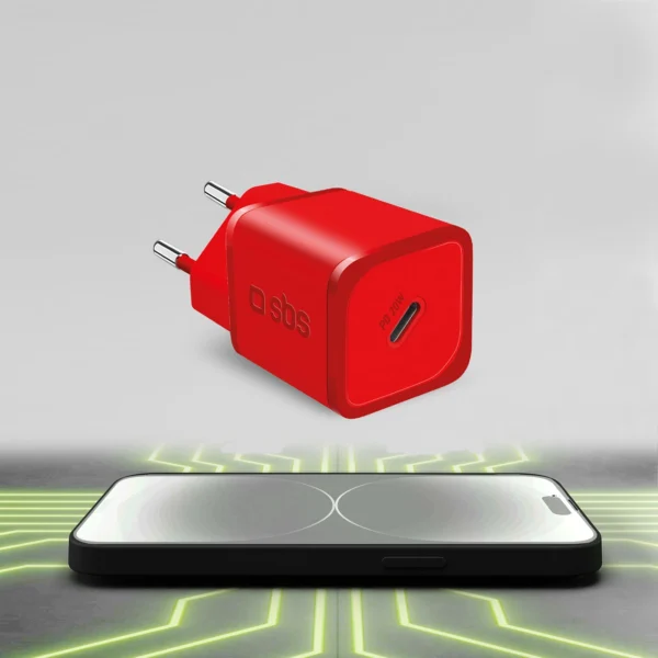 SBS TETRGAN1C20R 20W GaN Wall Charger with Power Delivery - Redeng