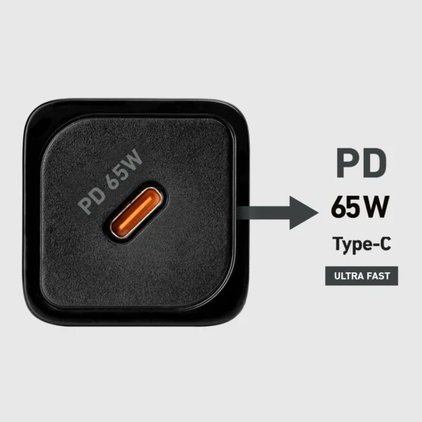 SBS TETRGAN1C65W 65W GaN Power Delivery Charger - Blackeng