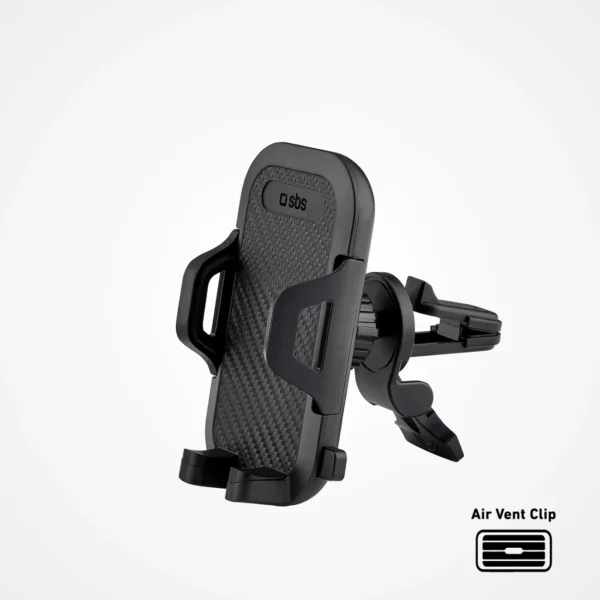 SBS TEHWSUPCLIPSTG smartphone holder for air vent, with reinforced jaws - blackeng