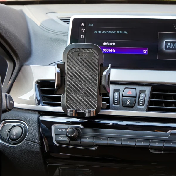 SBS TEHWSUPCLIPSTG smartphone holder for air vent, with reinforced jaws - blackeng