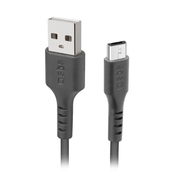 SBS LTHL200 USB-A - Micro-USB Cable 1m - Blackeng