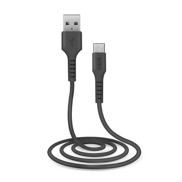 SBS LTHL200 USB-A - Micro-USB Cable 1m - Blackeng