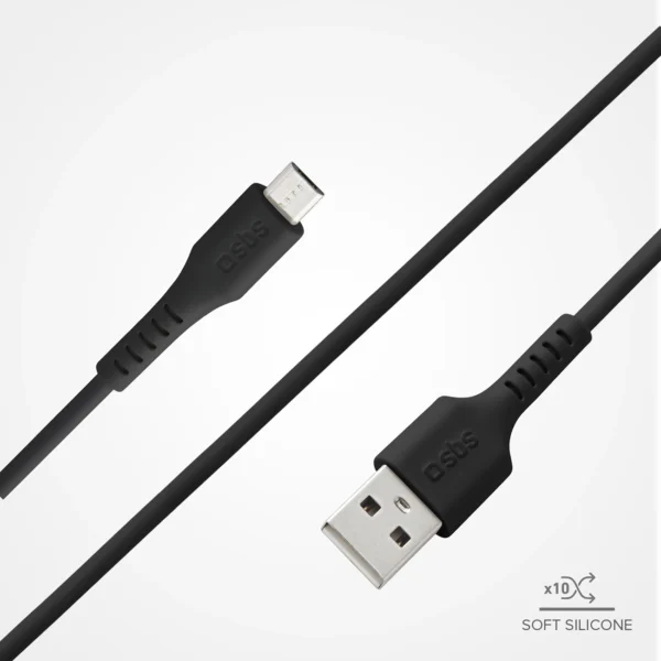 SBS LTHL200 USB-A - Micro-USB Cable 1m - Blackeng