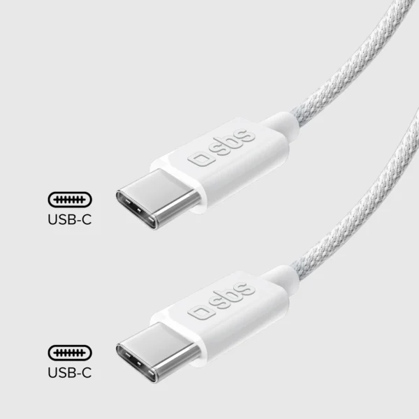 SBS TECABLETISSUETCCG USB-C - USB-C 1.5m 60W braided cable - grayeng