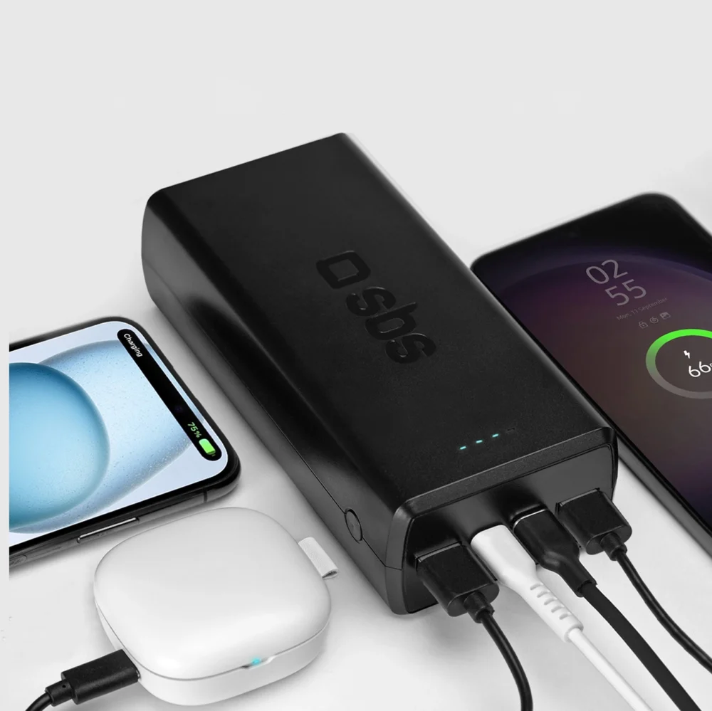Powerbank SBS TTBB30000PD20K 30000 mAh 2 x USB-C 2 x USB-A - blackeng