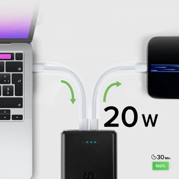 Powerbank SBS TTBB30000PD20K 30000 mAh 2 x USB-C 2 x USB-A - blackeng