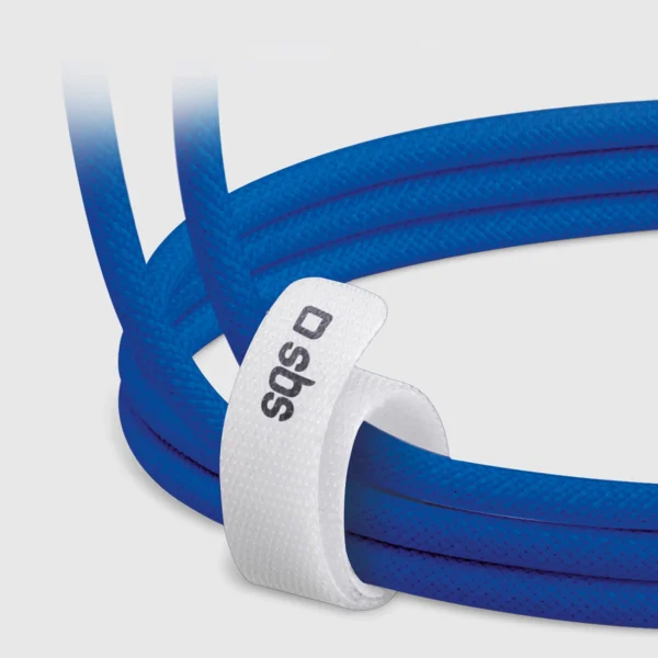 SBS TECABLETISSUETCCB USB-C - USB-C 1.5m 60W braided cable - blueeng