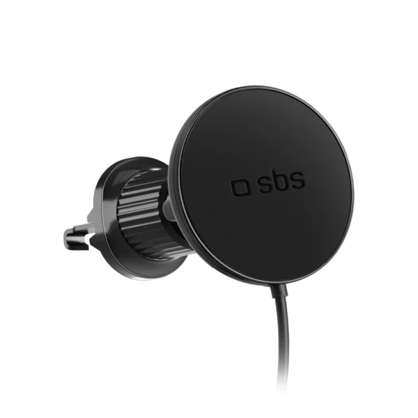 Smartphone holder with infusion charger SBS TESUPPMAG15WVENT compatible with MagSafe - blackeng