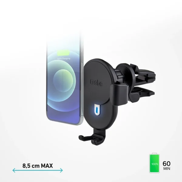 Smartphone holder with inductive charger SBS TESUPWIR10CLIPSTG 10W - blackeng