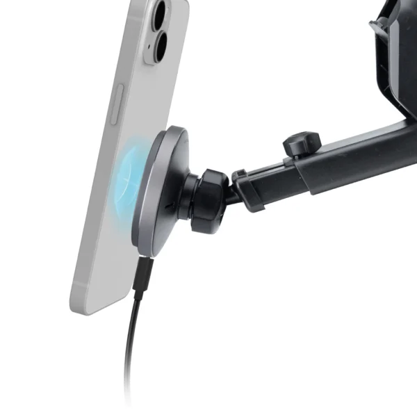 SBS TESUPMAGEXTWIR15W Telescopic Smartphone Holder with Wireless Charger, MagSafe Compatible, for Windshield and Dashboard - Blackeng