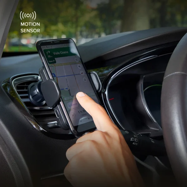 SBS TESUPWIR15WAUT smartphone holder with wireless charger for air vent - blackeng