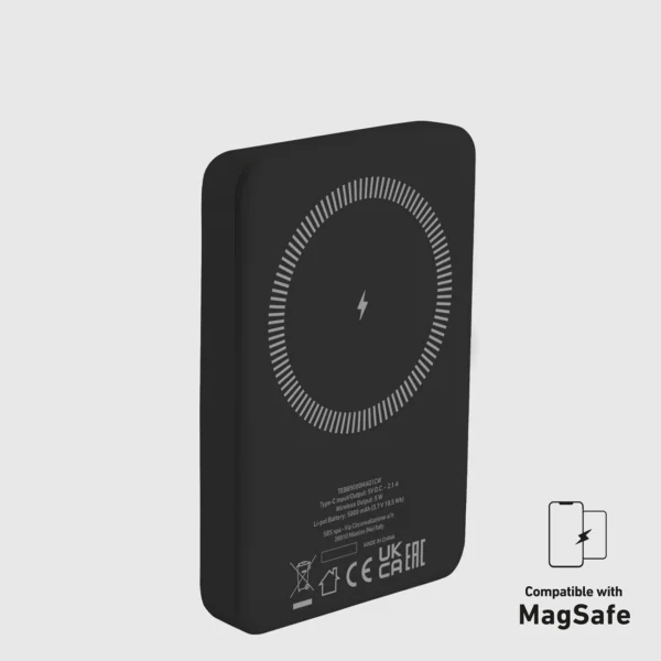 SBS TEBB5000MAG1CK Wireless Power Bank 5000 mAh USB-C, MagSafe Compatible - Blackeng