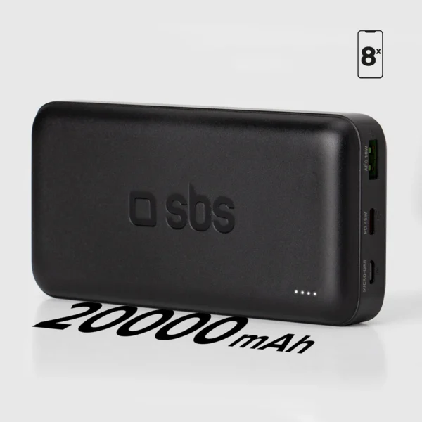 Powerbank SBS TTBB20000PD20K 20000 mAh 20W PD USB-C, USB-A, Micro-USB - blackeng
