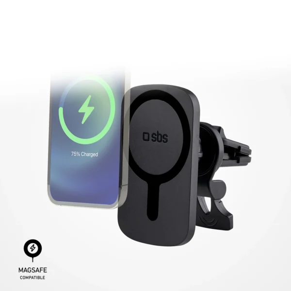 SBS TESUPWIR15WMS Smartphone Holder with Charger Compatible with MagSafe - Blackeng