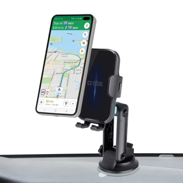 SBS TESUPEXTWIR15W 15W Wireless Charger Holder - Blackeng