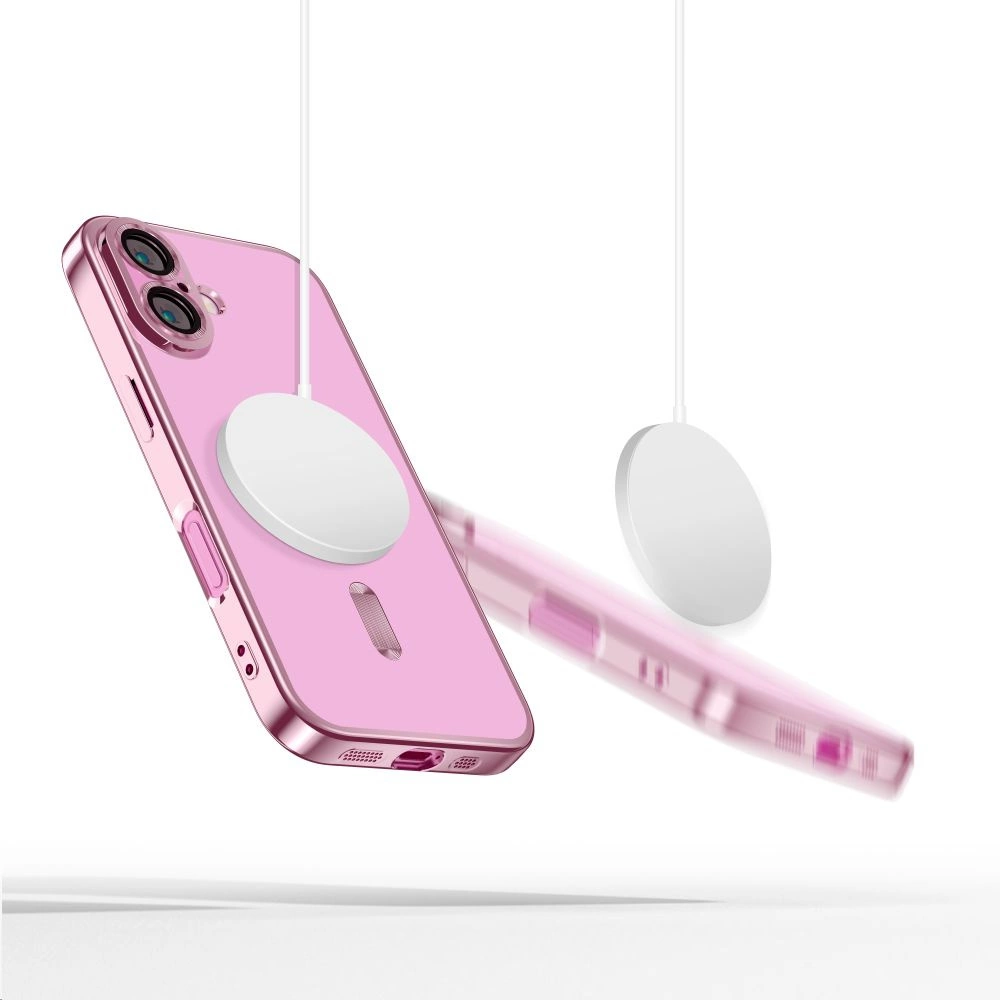 Tech-Protect MagFlex MagSafena iPhone 16 Case - Clear / Pinkeng
