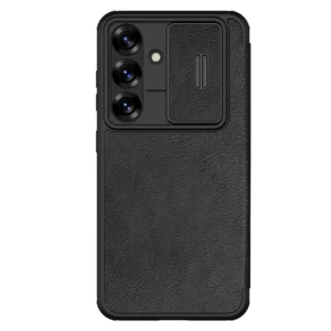 Nillkin Qin Pro Case for Samsung Galaxy S25 with Flip and Camera Cover - Blackeng