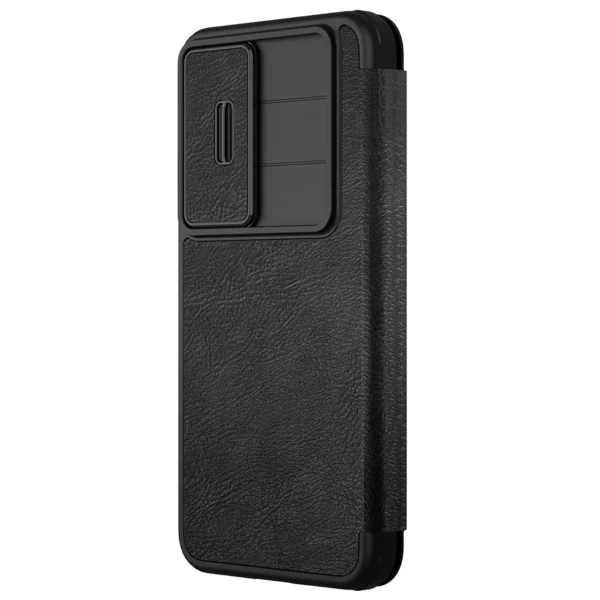 Nillkin Qin Pro Case for Samsung Galaxy S25 with Flip and Camera Cover - Blackeng
