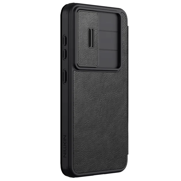 Nillkin Qin Pro Case for Samsung Galaxy S25 with Flip and Camera Cover - Blackeng