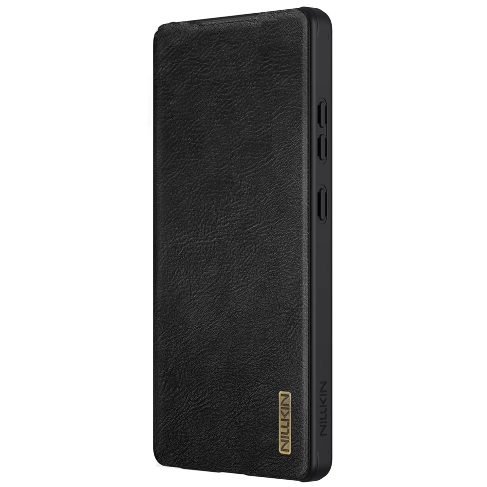 Nillkin Qin Pro Case for Samsung Galaxy S25 Ultra with Flip and Camera Cover - Blackeng