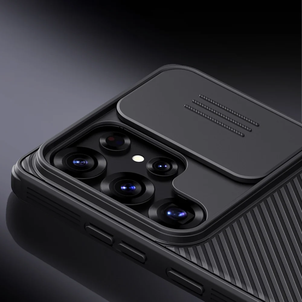 Nillkin CamShield Pro Case for Samsung S25 Ultra with Camera Cover - Blackeng