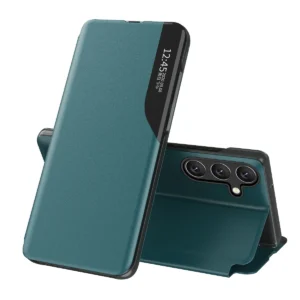 Eco Leather View Case elegant case with flap and stand function for Samsung Galaxy A36 - greeneng