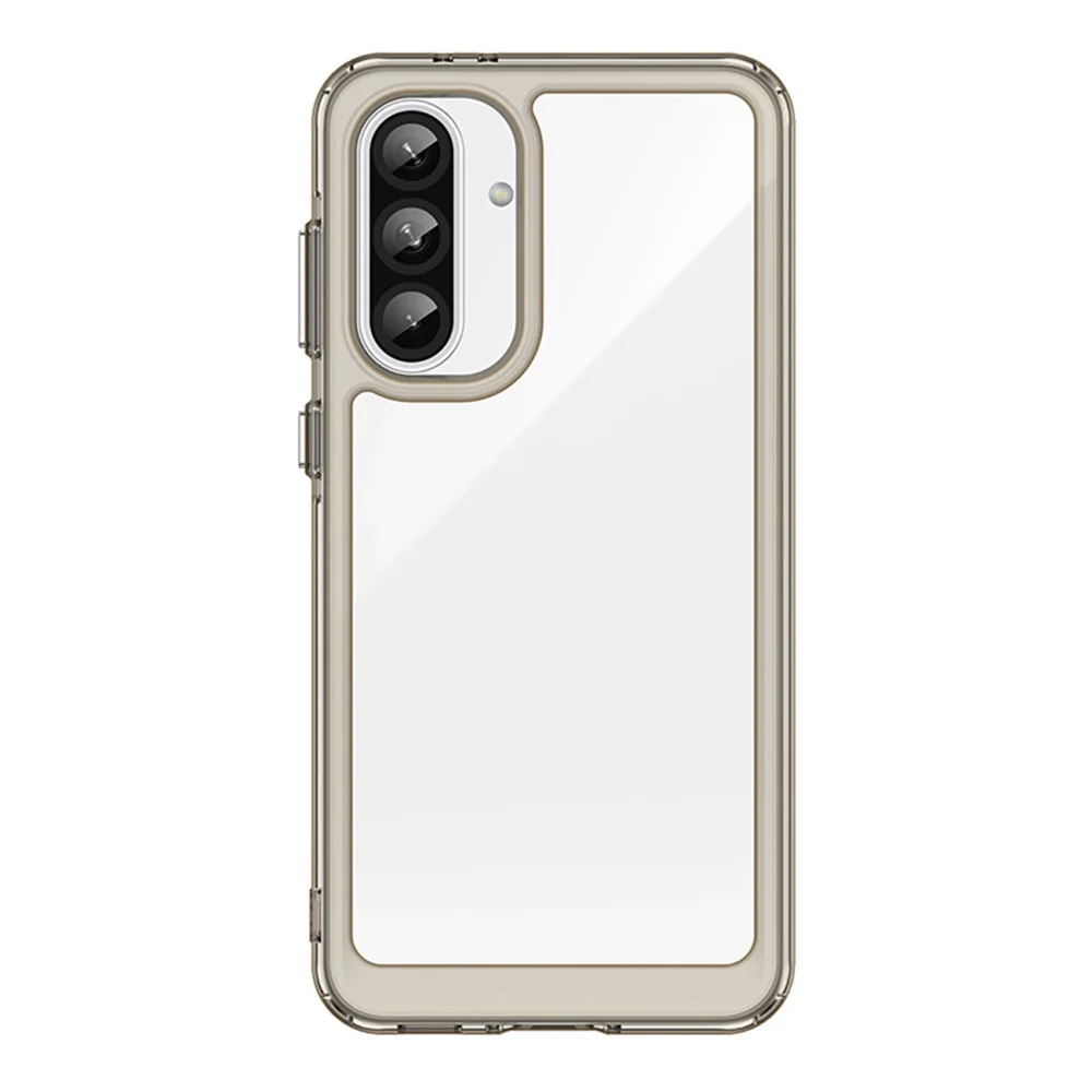 Outer Space Case for Samsung Galaxy A36 Cover with Flexible Frame - Semi-Transparent, Blackeng
