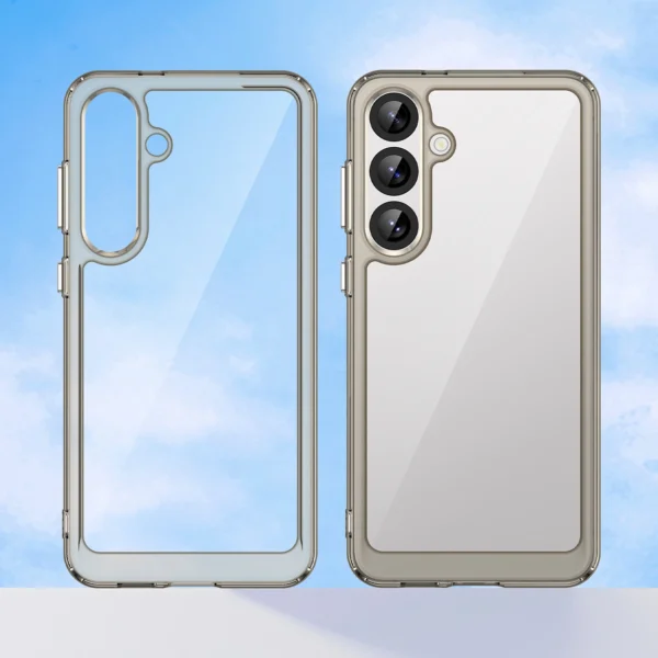 Outer Space Case for Samsung Galaxy A36 Cover with Flexible Frame - Semi-Transparent, Blackeng