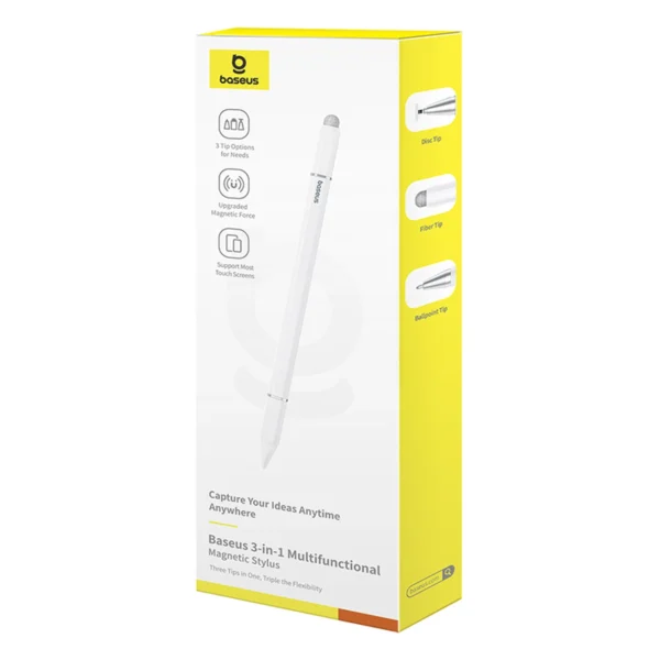 Baseus Smooth Writing III 3in1 Passive Stylus - Magnetic Version - Whiteeng