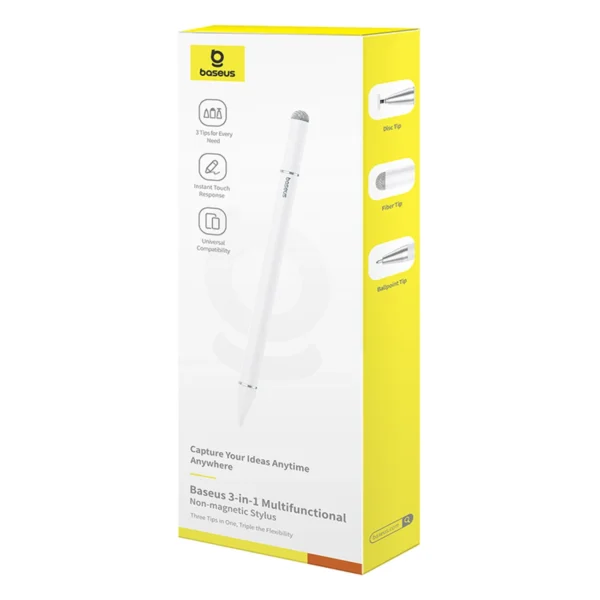 Baseus Smooth Writing III 3in1 Passive Stylus - Non-magnetic Version - Whiteeng