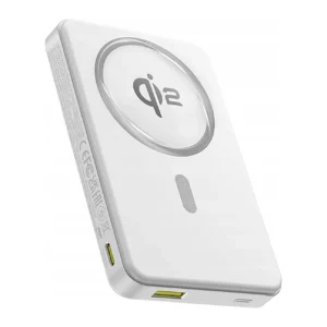 Baseus Airpow II 10000mAh Qi2 Power Bank with MagSafe 22.5W with Baseus Simple Series USB-C Cable - USB-C 20V/3A (30cm) - Whiteeng