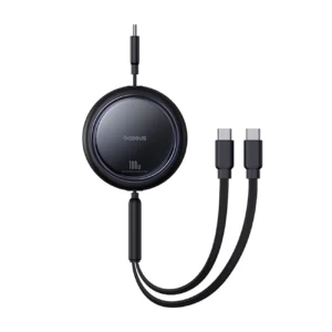 Baseus Bright Mirror Series USB-C Retractable Cable - 2 x USB-C 100W 1m - Blackeng