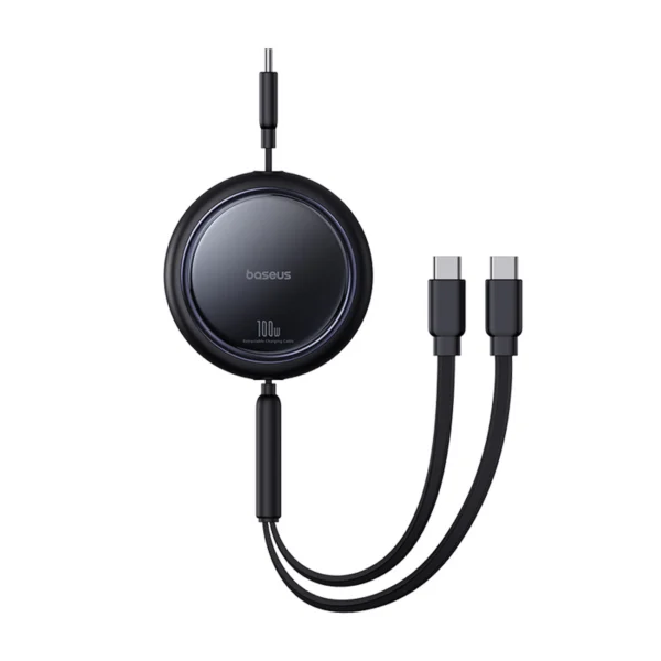 Baseus Bright Mirror Series USB-C Retractable Cable - 2 x USB-C 100W 1m - Blackeng