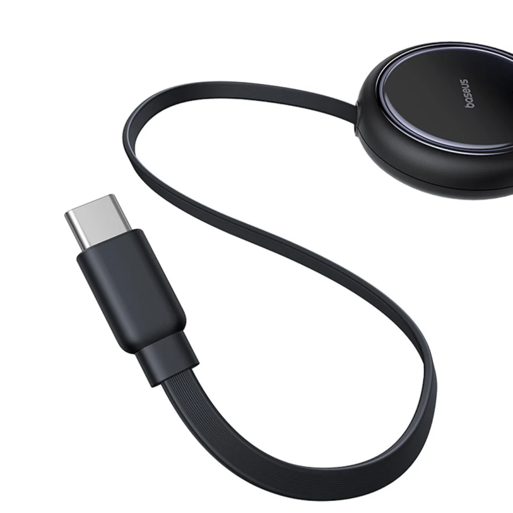 Baseus Bright Mirror Series USB-C Retractable Cable - 2 x USB-C 100W 1m - Blackeng