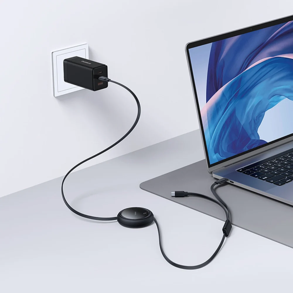 Baseus Bright Mirror Series USB-C Retractable Cable - 2 x USB-C 100W 1m - Blackeng