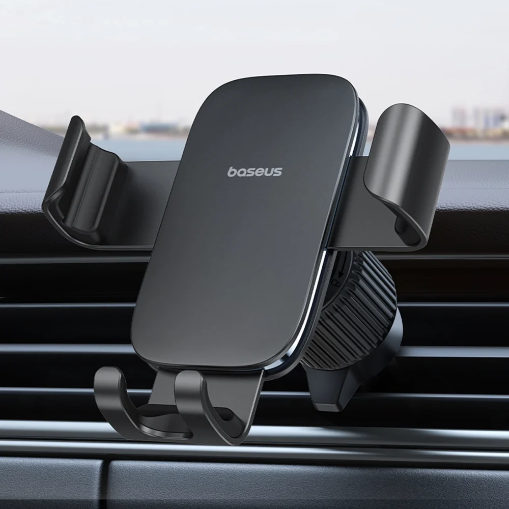 Baseus Metal Age 3 Car Phone Holder, Gravity, for Air Vent - Blackeng