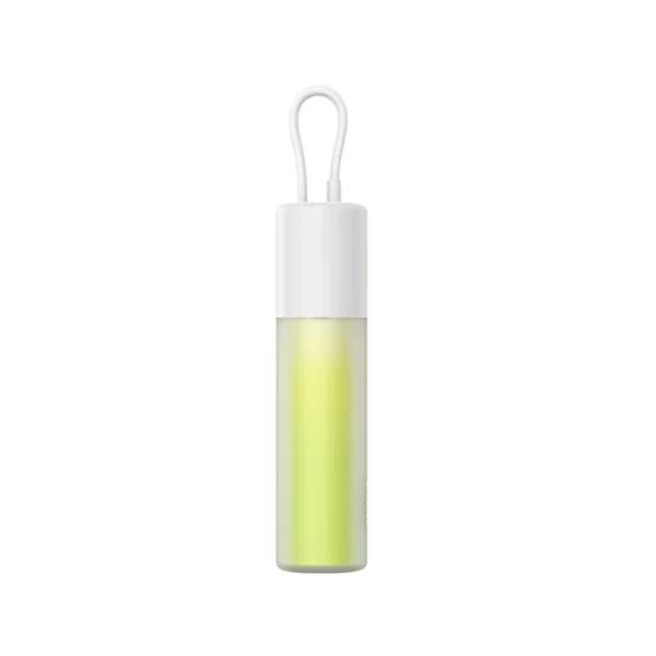 Baseus Popsicle 5200mAh 20W Powerbank with Built-in Lightning Cable (+ White Baseus Simple USB-C - USB-C 60W/20V/3A/30cm Cable) - White-Greeneng