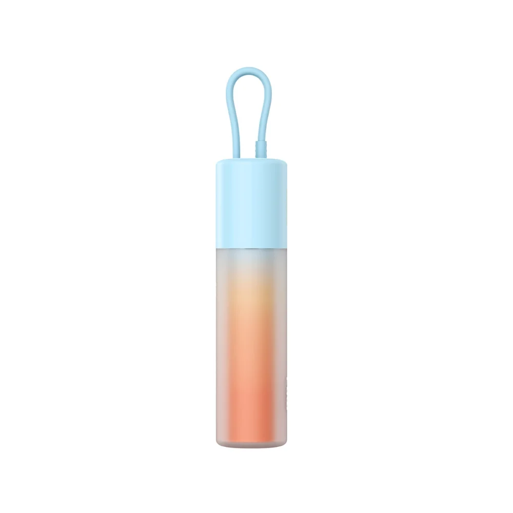 Baseus Popsicle 5200mAh 20W Powerbank with Built-in Lightning Cable (+ White Baseus Simple USB-C - USB-C 60W/20V/3A/30cm Cable) - Blue-Orangeeng
