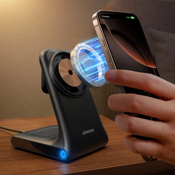 Joyroom JR-W15 Wireless Charger 3 in 1 Charging Station with MagSafe - Blackeng