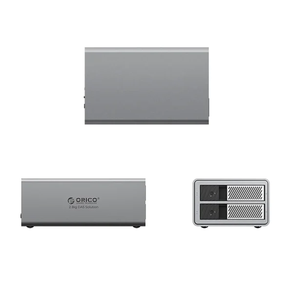 Orico 9828RU3 2 Big DAS Solution ProRAID Disk Array for 2 2.5"/3.5" SATA HDD/SSD Drives with RAID Controller - Grayeng