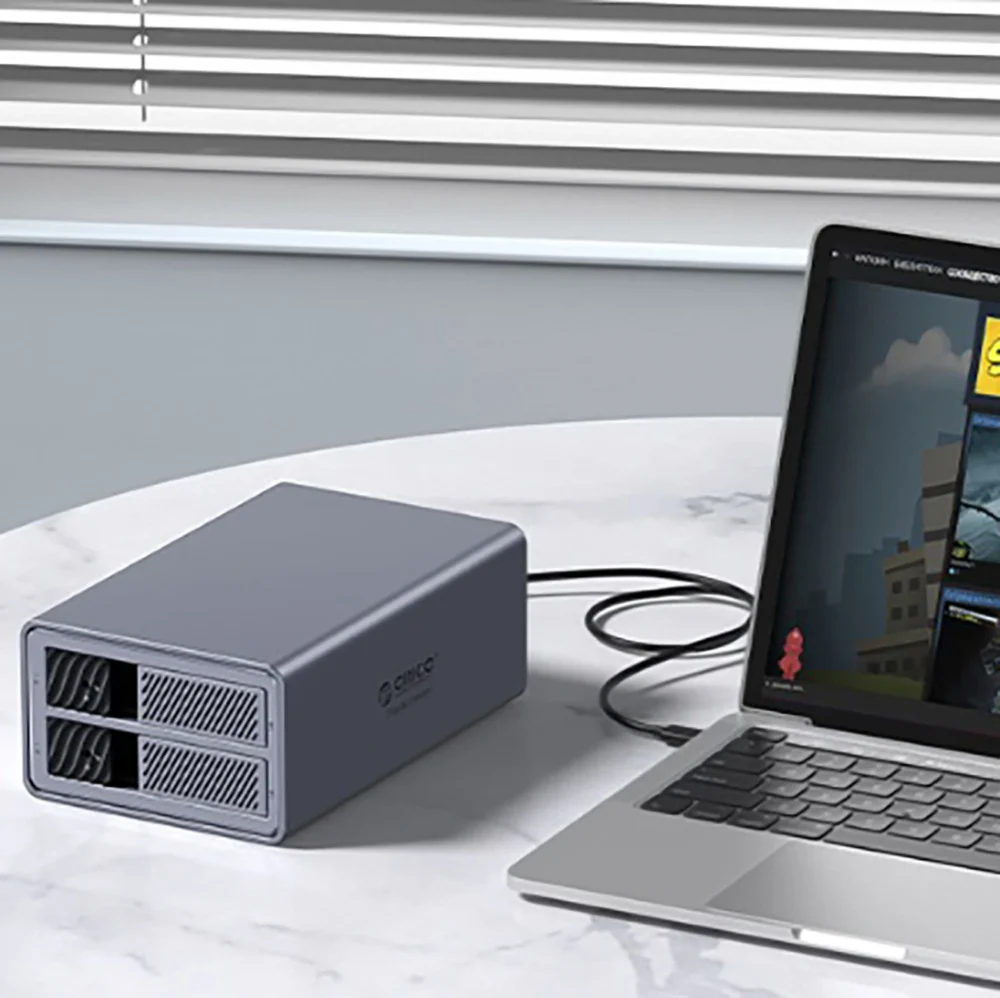 Orico 9828RU3 2 Big DAS Solution ProRAID Disk Array for 2 2.5"/3.5" SATA HDD/SSD Drives with RAID Controller - Grayeng