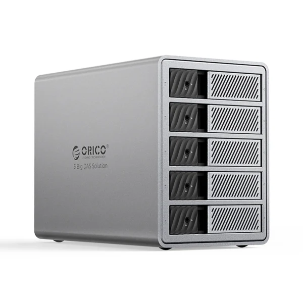 Orico 9858T3 5 Big DAS Solution ProThunder Disk Array with Thunderbolt 3 for 5 x 2.5"/3.5" SATA HDD/SSD - Grayeng