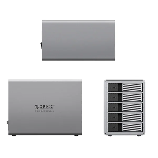 Orico 9858T3 5 Big DAS Solution ProThunder Disk Array with Thunderbolt 3 for 5 x 2.5"/3.5" SATA HDD/SSD - Grayeng
