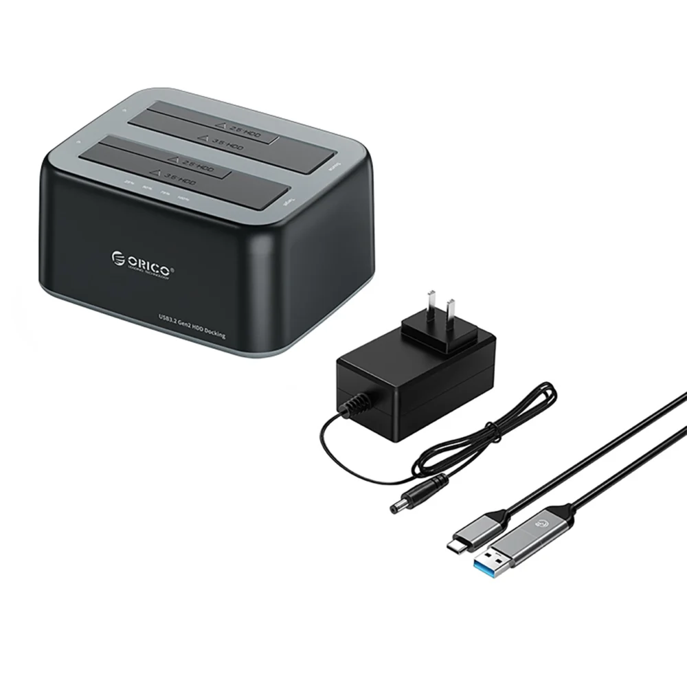 Orico 6829C3 Docking Station for 2 x 2.5"/3.5" SATA HDD/SSD - Blackeng