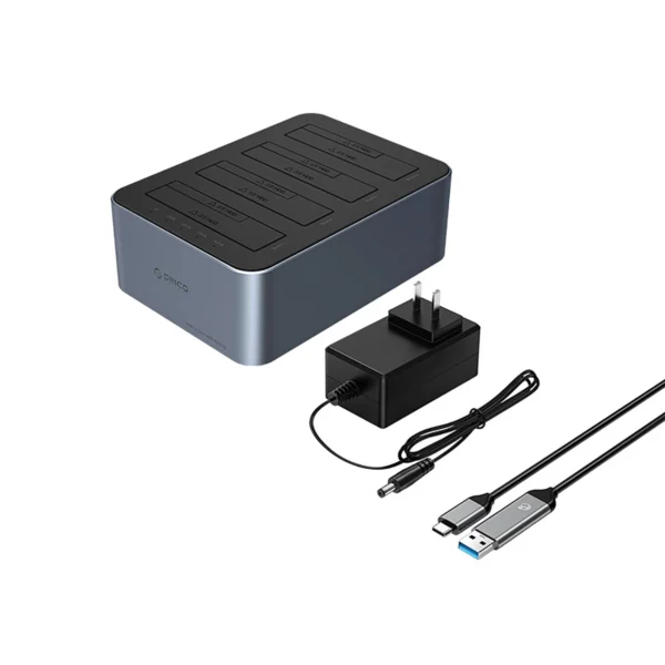 Orico 6646C3-C 4-Drive Docking Station with Offline Clone Function 2.5"/3.5" SATA HDD/SSD - Grayeng